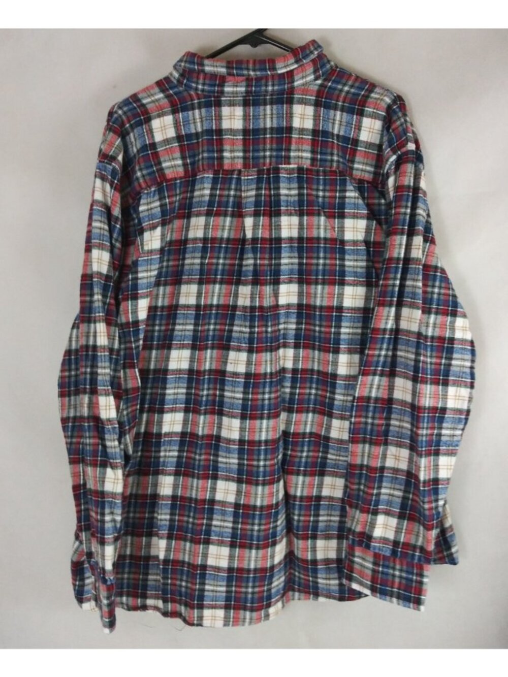 St. John's Bay Men's Red & Blue Plaid Flannel 100% Cotton Shirt Size XXL - Picture 2 of 6